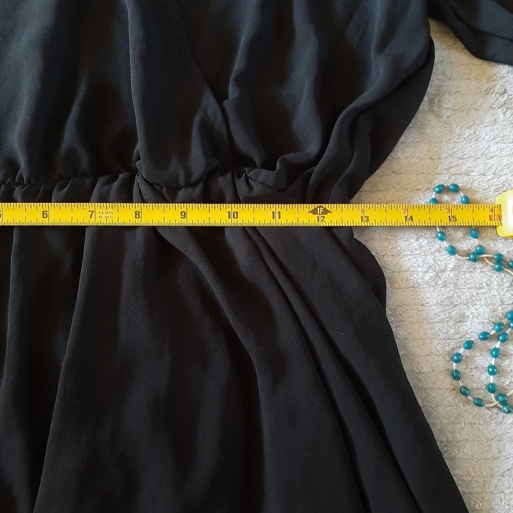 ◇Lush◇Pretty Black Semi Sheer Midi Dress - Picture 5 of 7